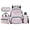 Cute Axolotl Gradient, variant on Backpack Set for Travel, Blue Ladybug Heart Kids Backpack Set for Boys Ages 6-8, 17" Multiple Pockets Casual Purse for Back to School Gifts, 4 Piece
