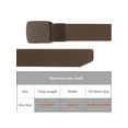 thumbnail image 3 of INSPIRE CHIC Unisex's Outdoor Belt Nylon Canvas Belts Breathable Plastic Buckle for Pants Skirts 123x3.8cm/48.4x1.5" Coffee, 3 of 6