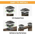 thumbnail image 7 of Kanstar Solar Post Cap Deck Lights Waterproof LED 6 Pack for 4x4 Posts, 7 of 7