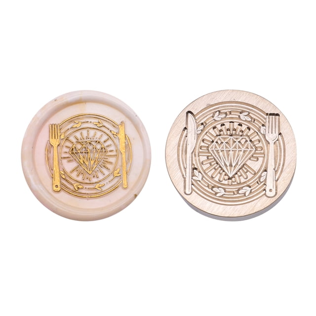 Btafrte Cabeza Sello 25 Mm Cabeza Cobre Esmalte Forma Redonda Clásica para Tarjeta Boda (SG55)