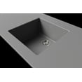 thumbnail image 3 of Transolid ZTSB1818-17 Zero 18in x 18in silQ Granite Integral/Dual Mount Single Bowl Kitchen Sink with 0 Holes in Grey, 3 of 4