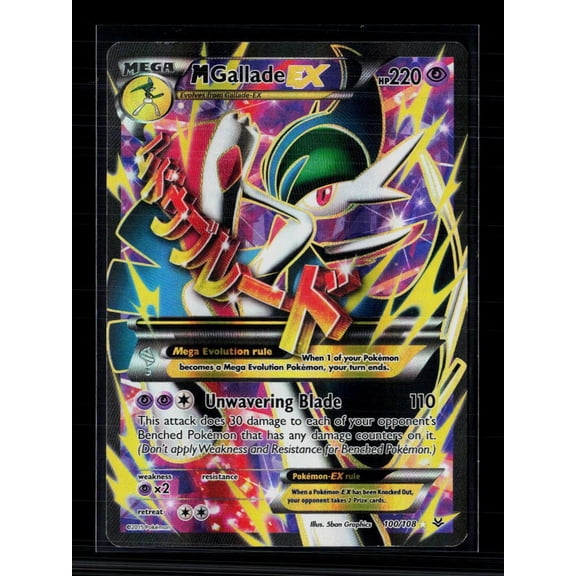 2015 Roaring Skies M Gallade EX FA Holo Rare 100/108 English Pokemon Card
