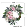thumbnail image 4 of 2 Adornos Colgantes De Resorte De Corona De Dalia De Seda Redonda Para Ventana, 4 of 9