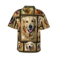 thumbnail image 4 of Golden Retriever Dog Men'S 3d Print Casual Button Down Shirts, Novelty Hawaiian Short Sleeves M, 4 of 7