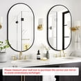 thumbnail image 2 of Espejo de baño ovalado negro para lavabo – Espejo de cambiador ovalado de 20 x 36 pulgadas con marco de metal mate para recámara, sala de estar, cambiador, pasillo, decoración de entrada,, 2 of 12
