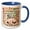 Blue/White, variant on 3drose, Birthday Room in Peach Happy Birthday 85 Years Old, 11oz Two-tone Blue Mug