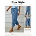 thumbnail image 6 of SLADYGLO Women High Waist Drawstring Ankle-Length Pants With Pockets, 6 of 6