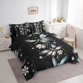 thumbnail image 3 of jejeloiu Cute Animal Dragonfly 7-Piece Twin Bedding Sets,Watercolor Flowers Bedding Comforter Set For Girls Women Reversible, 3 of 8