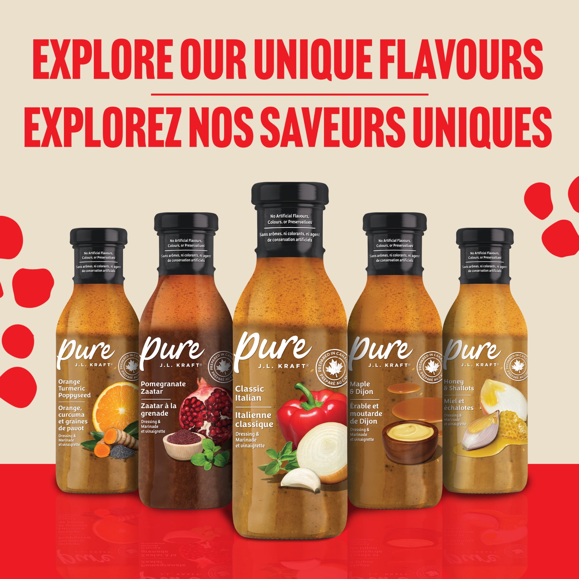 Vinaigrette Et Marinade Italienne Classique Pure J.L. Kraft, Bouteille