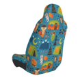 thumbnail image 2 of Daiia Animals In Camping Printed Car Seat Cover - Waterproof & Sweatproof - Universal Fit, Machine Washable, Non-Slip - Seat Protector for Car, Truck, SUV, Van (1 Pack), 2 of 5