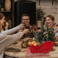 thumbnail image 7 of HONMEET Red PP and Cloth Christmas Sleigh for Holiday and Party Decor, 7 of 7