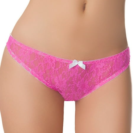 

Frehsky underwear women Women Underpants Low-Waist Of Opening Lace Knickers Lingerie Underwear Pink