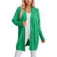 thumbnail image 1 of Sweaters for Women Trendy Knit Long Sleeve Cardigan Solid Color Fall Outerwear, 1 of 5