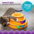 thumbnail image 2 of Tower of Tracks 3-Level Cat Track Toy with 6 Balls, Interactive Toy for Indoor Cats, Orange, 2 of 8