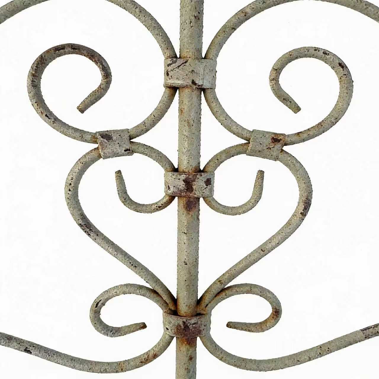 YIYADO 25.6"×67.72" Iron Garden Fence, Vintage Green Rustic Style Decorative Fence Panels, Outdoor Yard Landscape Pathway Border, Animal Barrier for Flowers & Plants, Climbing Trellis