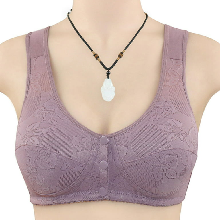 Bigersell Wirefree Bra With Support Women Adjustment Sports Front