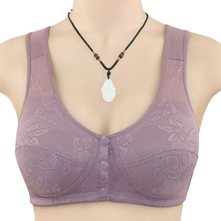 

Viikei Women Bras Plus Size Womens Bras Clearance Bras for Women Sports front Closure Extra-Elastic Breathable Lace Trim Bra
