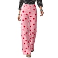 thumbnail image 2 of Bexdxz Women's Casual Wide Leg Jeans with Large Polka Dot Print Pink XL, 2 of 6