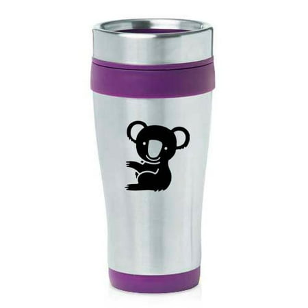 

16oz Insulated Stainless Steel Travel Mug Koala Bear (Purple )