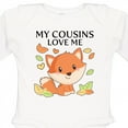 thumbnail image 4 of Inktastic My Cousins Love Me- Little Fox Boys or Girls Long Sleeve Baby Bodysuit, 4 of 5
