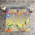 thumbnail image 3 of Ambesonne Underwater Quilted Bedspread Set 3 Pcs, Cartoon Funny, King Size, Multicolor, 3 of 3