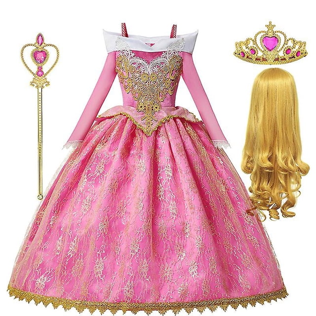 Sleeping beauty girls princess dress up children fancy kids cosplay aurora luxury costume halloween carnival mesh clothes zhangyuxiang LED
