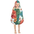thumbnail image 7 of Tropical Flowers with Hibiscus Hooded Beach Towel Kids Bath Towels Quick Dry for Pool Swiming 50" x 23.5" Microfiber Soft Bathrobe, 7 of 7