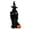 C001- Multicolor (Scepter), variant on Gothic Home Decor, Indoor Halloween Decorations, Haunted House Decorations, Halloween Decor Indoor Aesthetic, 6X3 Inch Resin Black Witch Statue with Staff and Smiling Pumpkin,
