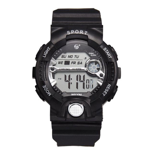 Reloj deportivo multifuncional para exteriores, reloj de pulsera Digital resistente al agua para hombre y niño, color blanco