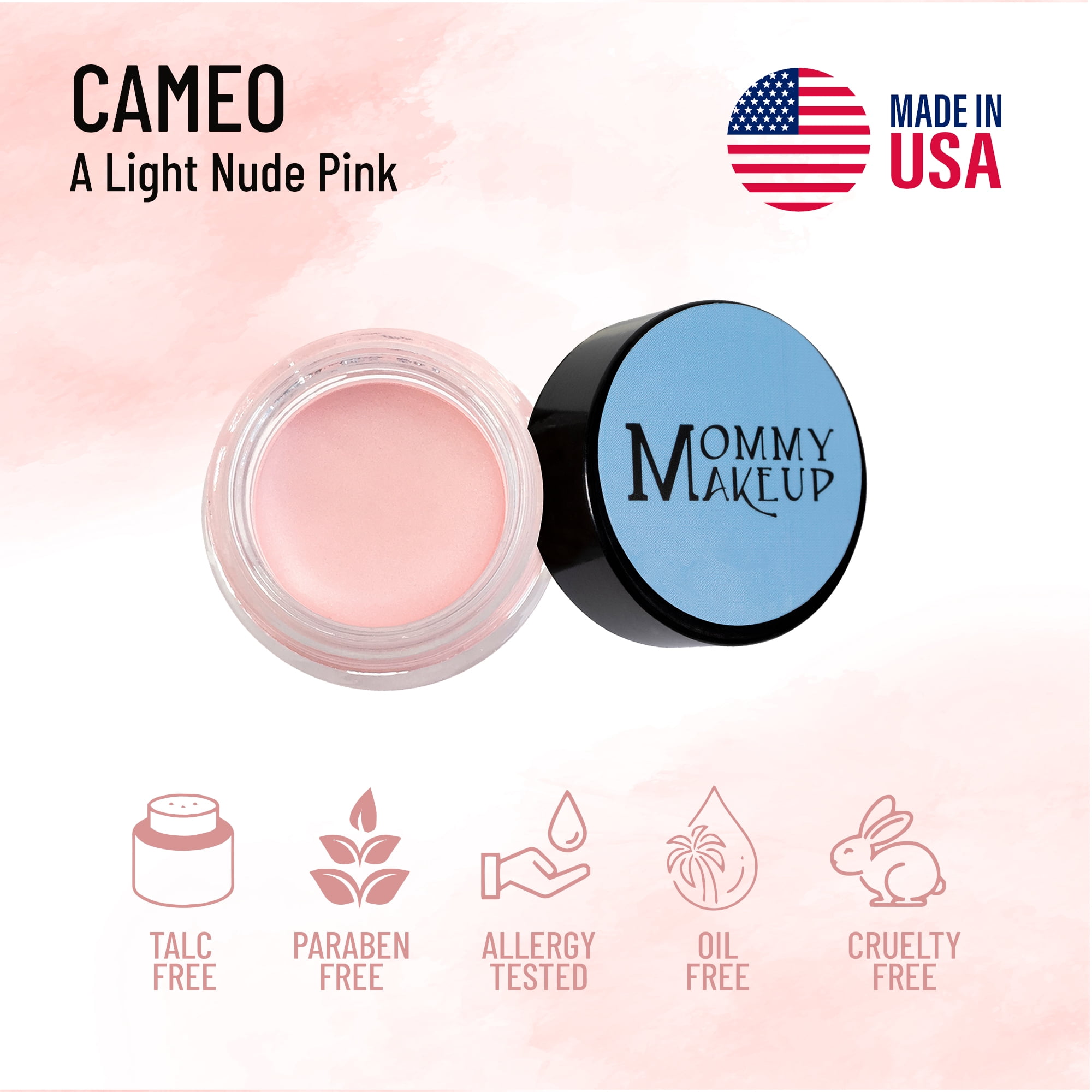 Waterproof Cream Eyeshadow, Any Wear Creme for Eyes, Cheeks & Lips by Mommy Makeup (Cameo)