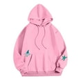 thumbnail image 7 of FAOWME Women's Hoodies With Pocket Long Sleeve Cartoon Print Drawstring Loose Fit Comfortable Sweatshirt For Everyday Wear Pink M, 7 of 7