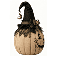thumbnail image 2 of Halloween Pumpkin Decor Set, 13"Fall Decor,Halloween Decorations, Small Witch Hat Pumpkin Figurines with Bow, Lace and Star, Vintage Farmhouse Halloween Tabletop Decor for Home Party Indoor Display-C, 2 of 12