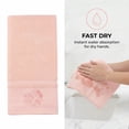 thumbnail image 4 of Unique Bargains Floral Embroidered Soft Hand Towel Set Light Pink 2pk, 4 of 7