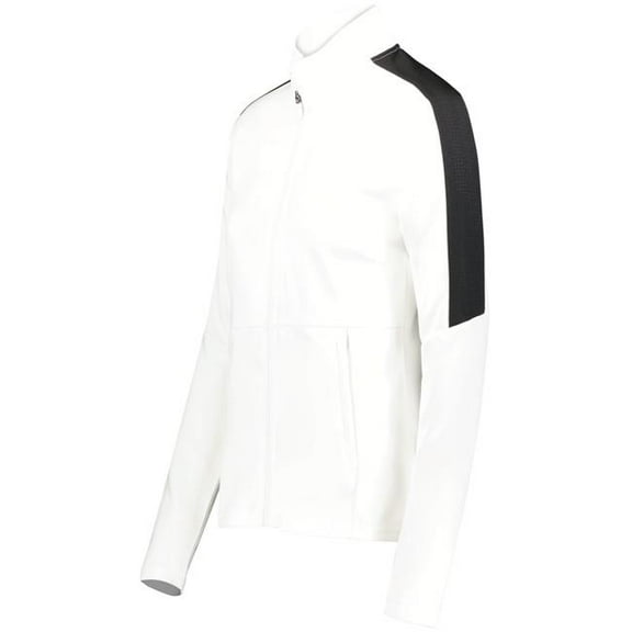 Holloway 223730.226.LT Ladies Crosstown Jacket, White & Black - Large Tall