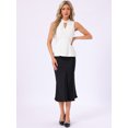 thumbnail image 3 of DARING DIVA Women's Halter Neck Beaded Cocktail Sleeveless Blouse L White, 3 of 5