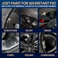thumbnail image 2 of Pintura de retoque para llantas de color negro mate, reparación de rayones de ruedas, pintura de retoque, lápiz negro, pintura para llantas de coche, color universal, pintura para ruedas negra satinad, 2 of 7