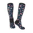 thumbnail image 4 of Balery Cherry Blossoms Printed Novelty Socks Men's Women's Crew Socks Sports Socks Knee High Socks Cotton Socks Quirky and Cool Socks, 4 of 9