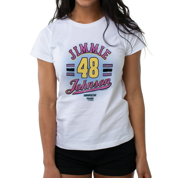 Camiseta de mujer NASCAR - Jimmie Johnson - 8 White de DelSol para mujer - 1 pieza de camiseta (S)