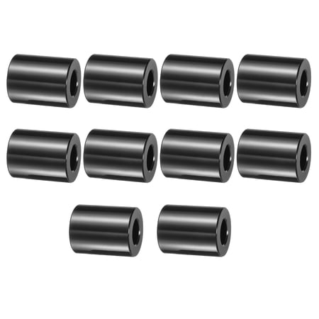 10 Pack Stainless Steel Spacer 1/2 Bore x 1 OD x 1-1/4 Length Screw Bushing Plain Finish Round Metal Spacers for M12 Screws Bolts and Rods