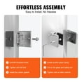 thumbnail image 3 of VEVOR Glass Clamp, 4 PCS Square Glass Railing Bracket for 0.31 "-0.47 " Tempered Glass, 304 Stainless Steel Glass Mounting Clamp, Glass Shelf Bracket for Balcony, Garden, Pool, Stair, Silver, 3 of 9