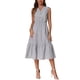 thumbnail image 1 of INSPIRE CHIC Vestido de Camisa Midi Sin Mangas con Botones y Pliegues de Rayas para Mujeres Verano Talla XS Negro, 1 of 5