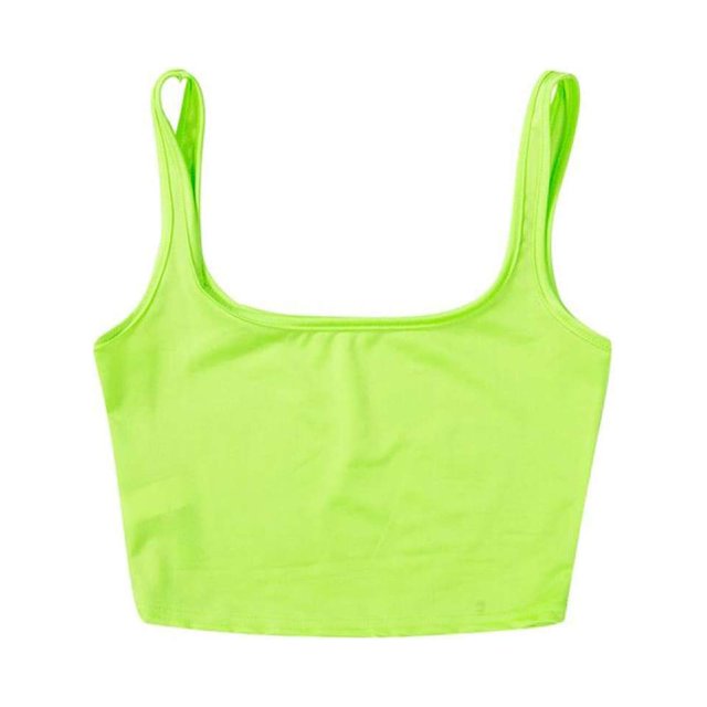 EGNMCR Débardeurs pour Femmes Mode Femmes Sans Manches Gilet Décontracté Coussinet de Poitrine Court Débardeurs