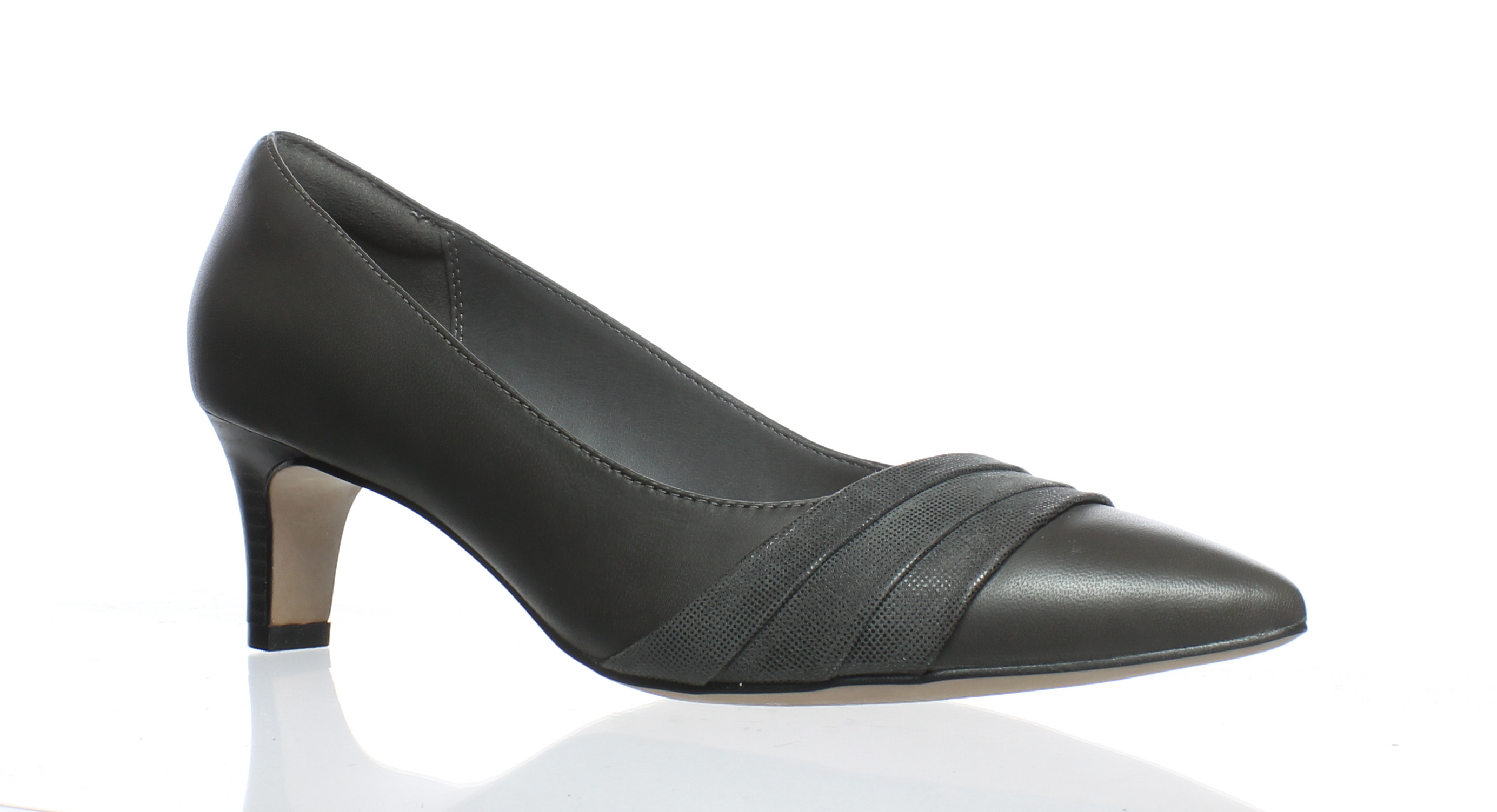 clarks grey pumps