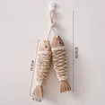 thumbnail image 2 of Antique Wood Fish Vintage Decor Ornament Wall Hanging Hand Carved Wooden Fish Decorations for Home Nautical Theme 2 Pieces，Brown, 2 of 4