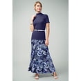thumbnail image 3 of Jessica London Women's Plus Size Casual Wide Elastic Pull-On Lightweight Maxi Skirt, 3 of 5