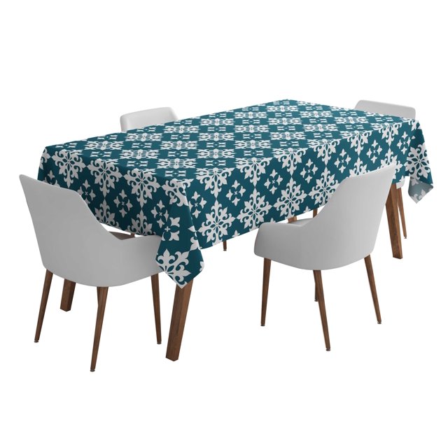 Vargottam Indoor/OutdoorTablecloth58x58 InchSquareTablecloth Waterproof PatioTableCloths- Spring/SummerTableCovers for Backyard RectangularTable/BBQs/Picnic -Teal Green