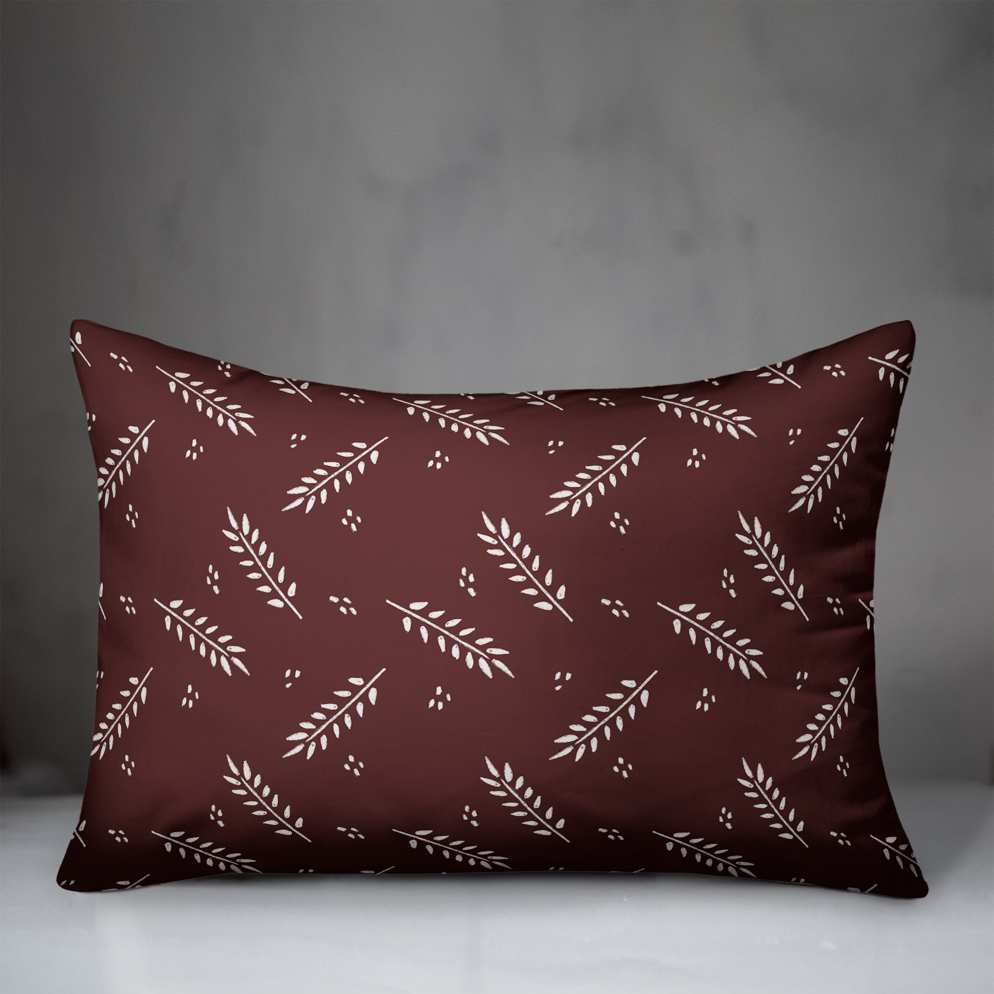 Creative Products Maroon Wheat Pattern 20 x 14 Indoor / Outdoor Pillow