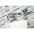 thumbnail image 3 of Kingston Brass KS6121DL Concord Two-Handle Wall Mount Bathroom Faucet, Polished Chrome, 3 of 5