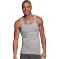 thumbnail image 3 of Hanes Men’s Tagless Ribbed Undershirt, Grey - 3 Pack, Small, 3 of 3