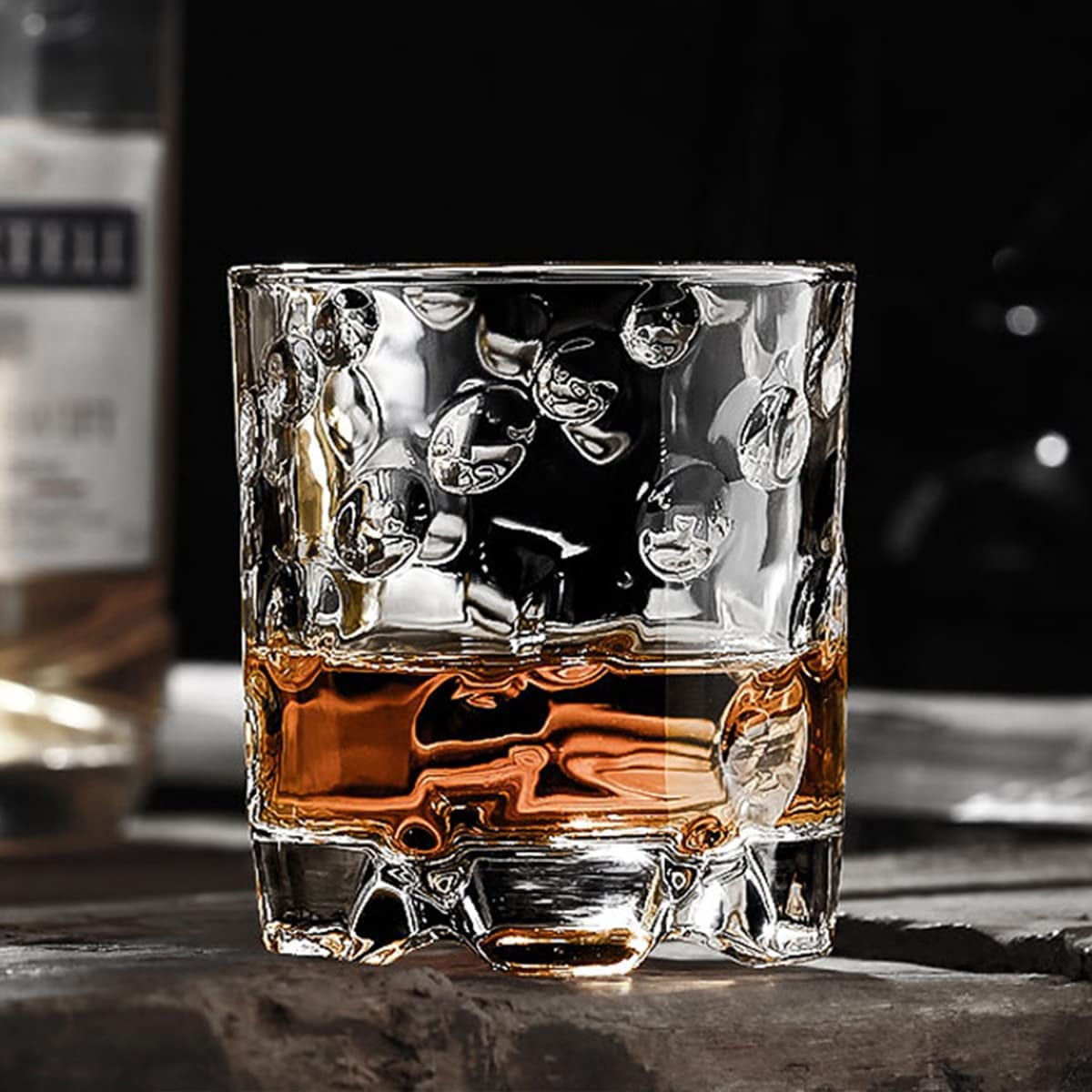 YUFDA Whiskey Glasses, 7 oz Bourbon Glasses Set of 4 Square Bottom, Old  Fashioned Glass for Drinking…See more YUFDA Whiskey Glasses, 7 oz Bourbon